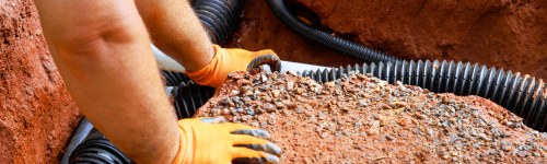 Drainage correction and French drain work by Kingdom Groundworks