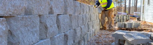 Retaining wall construction by Kingdom Groundworks